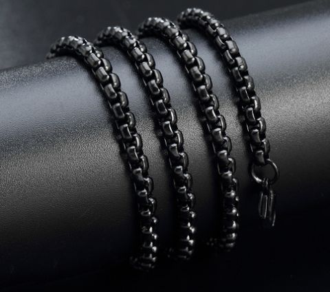 Hip-hop Solid Color Titanium Steel Necklace