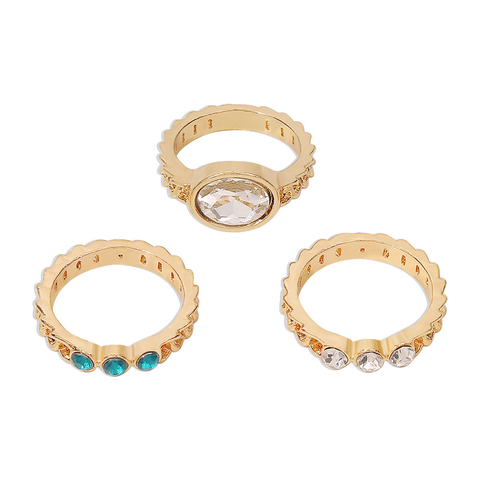 Modern Style Simple Style Geometric Alloy Rhinestones Women's Rings