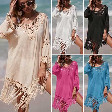 Women's Solid Color Sexy Cover Ups