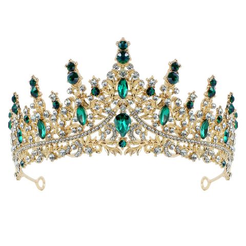 Queen Crown Zinc Alloy Plating Inlay Artificial Diamond Crown