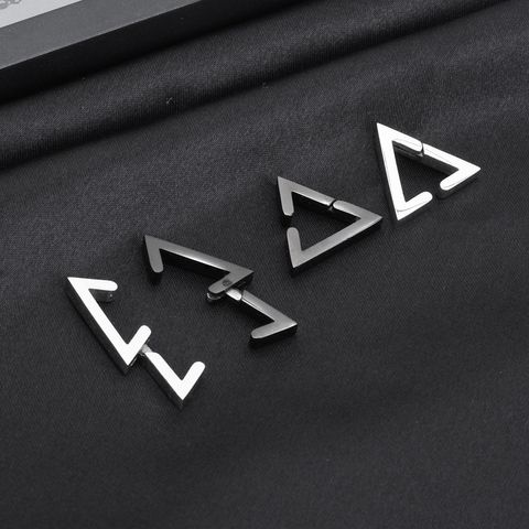 1 Piece Original Design Geometric Polishing Stainless Steel Drop Earrings