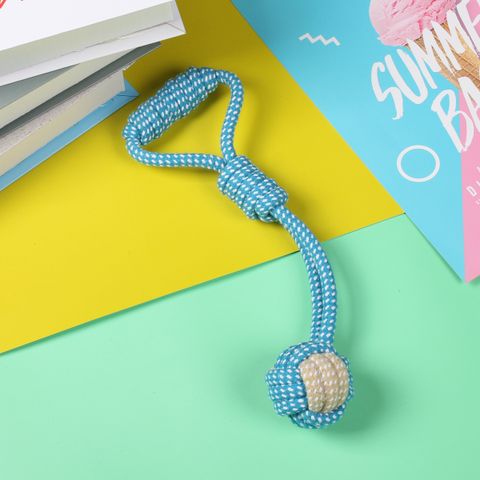 Simple Style Cotton Rope Solid Color Pet Toys