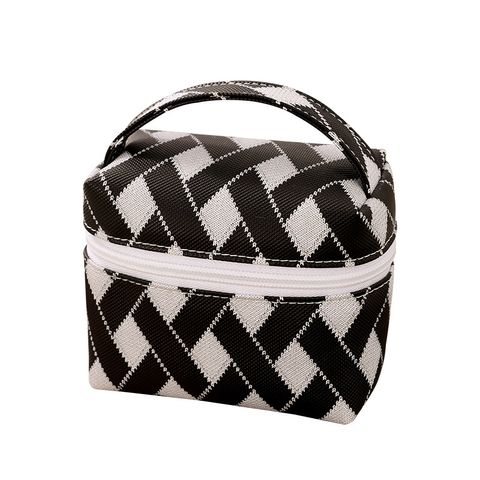 Elegant Retro Stripe Pvc Makeup Bags