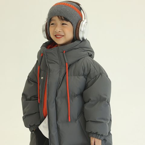 Simple Style Classic Style Solid Color Cotton Boys Outerwear