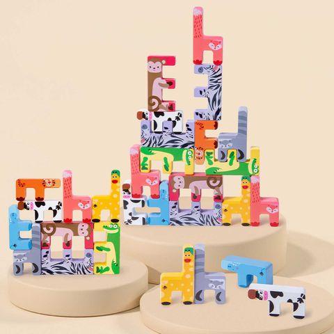 Building Toys Toddler(3-6years) Animal Cartoon Wood Toys