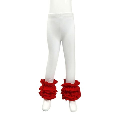 Elegant Cute Solid Color Flower Cotton Pants & Leggings