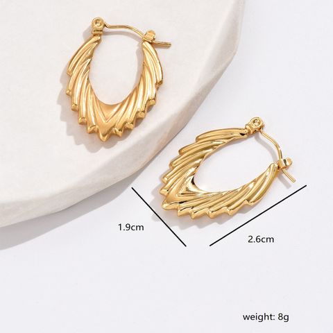 1 Pair Modern Style Simple Style Leaf Star Fish Plating 201 Stainless Steel 18K Gold Plated Ear Studs