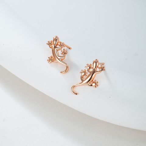 1 Pair Xuping Simple Style Animal Copper Alloy 18k Gold Plated White Gold Plated Ear Studs