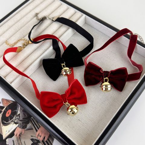 Sexy Bow Knot Cloth Plating Gold Plated Women's Choker