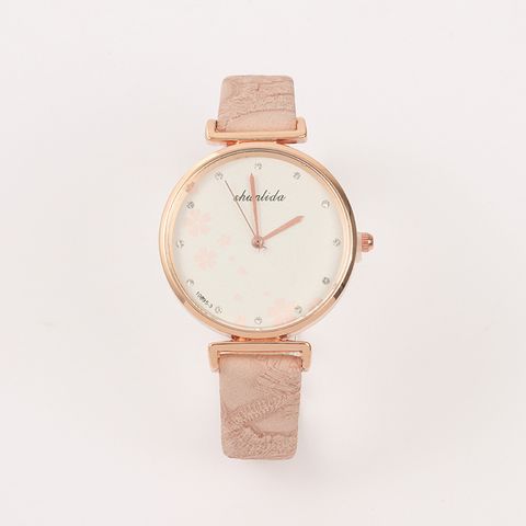 Classic Style Solid Color Buckle Quartz Women's Watches