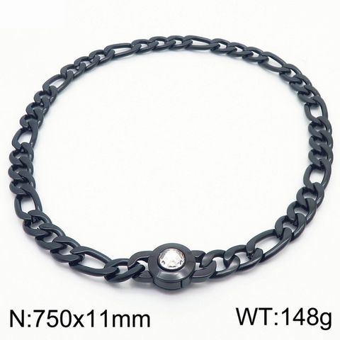 Titanium Steel 18K Gold Plated Simple Style Polishing Inlay Geometric Glass Bracelets Necklace
