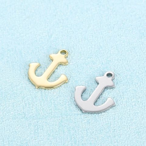 1 Piece Stainless Steel 18K Gold Plated Anchor