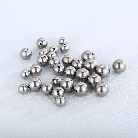 10 Pieces Diameter 10mm Diameter 12mm Diameter 14mm Stainless Steel Solid Color Polished Beads