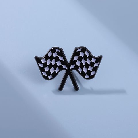 Cartoon Style Checkered Alloy Plating Unisex Brooches
