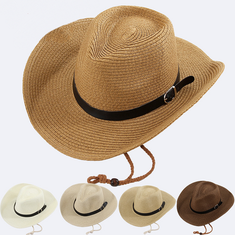 Unisexe Style Cow-boy Pastorale Style Simple Couleur Unie Sertissage Chapeau Fédora