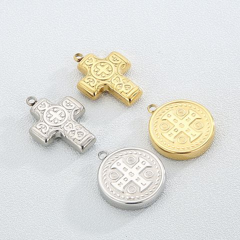 1 Piece Classic Style Commute Cross Stainless Steel Pendant Jewelry Accessories