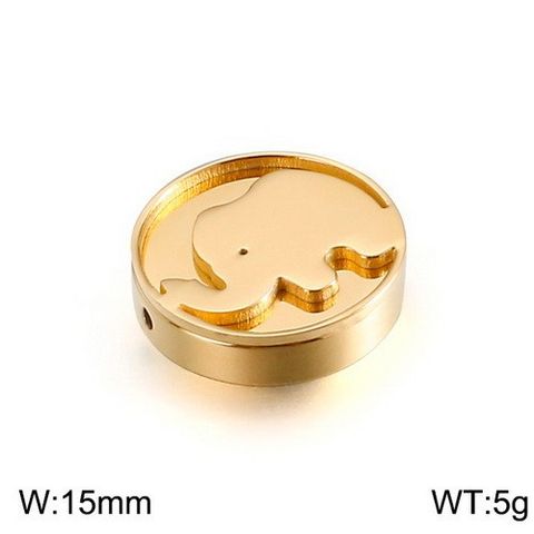 1 Piece Stainless Steel 18K Gold Plated Solid Color