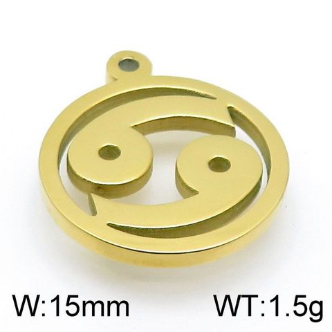 1 Piece Stainless Steel 18K Gold Plated Solid Color