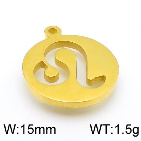 1 Piece Stainless Steel 18K Gold Plated Solid Color