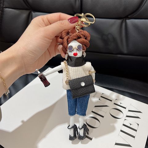 Simple Style Sports Color Block Cloth Women's Keychain