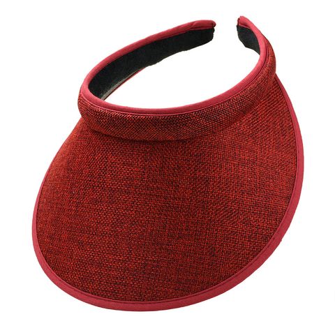 Women's Vacation Solid Color Flat Eaves Straw Hat