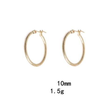1 Pair Simple Style Oval Plating Alloy Earrings