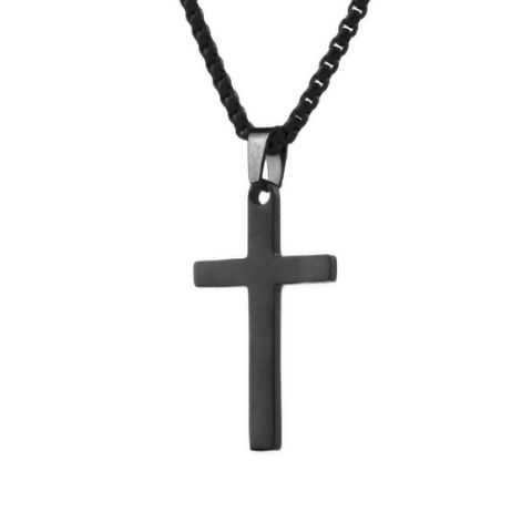 Fashion Cross Metal Polishing Unisex Pendant Necklace 1 Piece