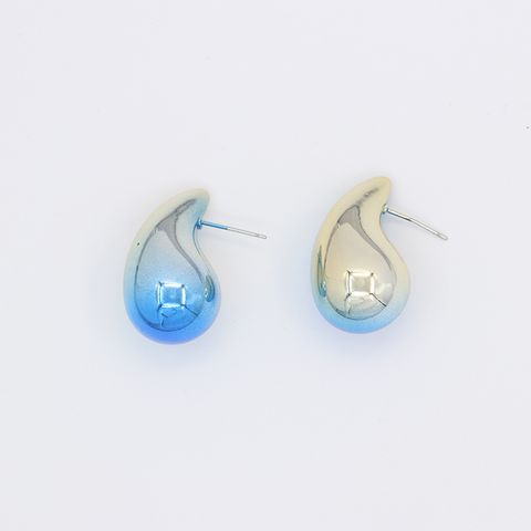 1 Pair Vintage Style Geometric Water Droplets Plating Arylic Ear Studs