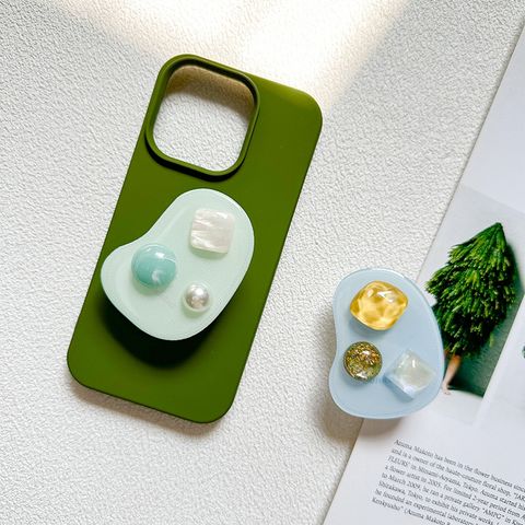 Simple Style Gem Plastic Phone Cases