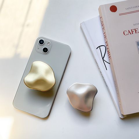 Simple Style Irregular Solid Color Metal Universal Phone Cases