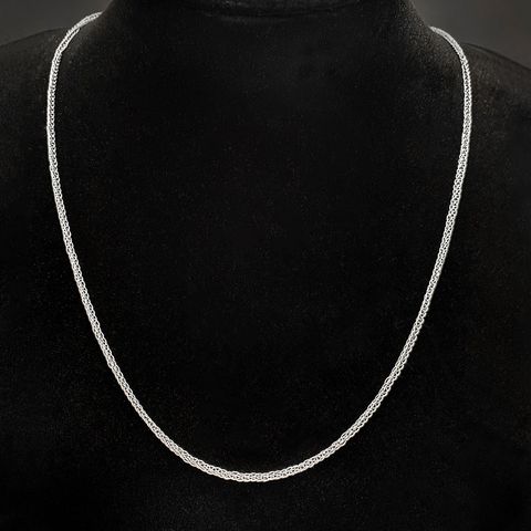 Einfacher Stil Einfarbig Sterling Silber Überzug Weißgold Plattiert Halskette