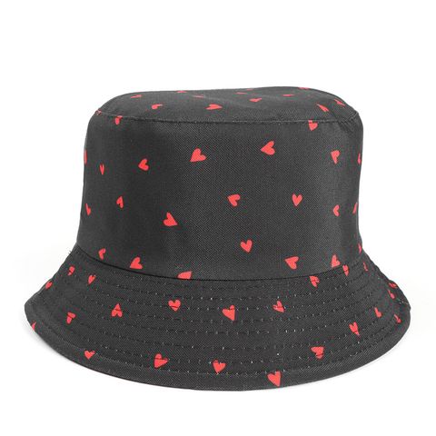 Women's Simple Style Commute Color Block Printing Flat Eaves Bucket Hat