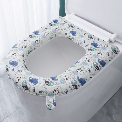 Cute Cartoon Synthetic Fibre Toilet Mat
