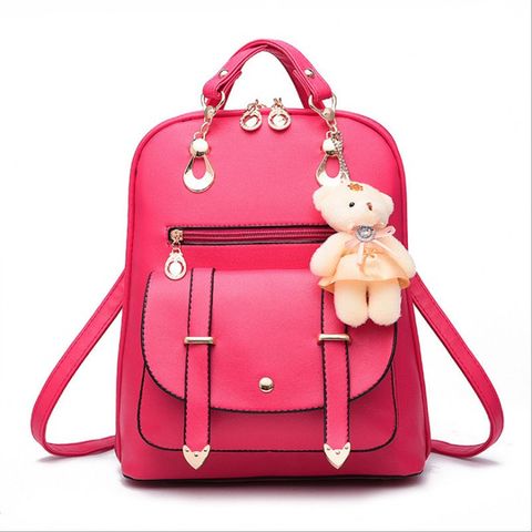 Solid Color Casual Daily Women's Backpack