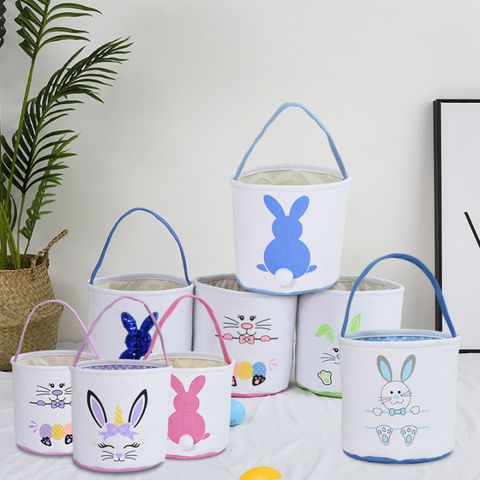 Easter Simple Style Rabbit Cloth Daily Festival Basket