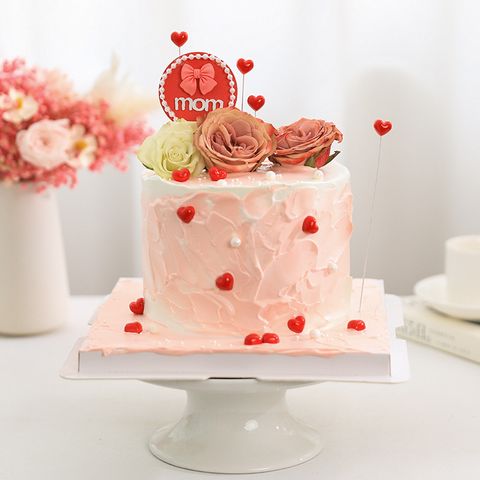 Mother's Day Modern Style Heart Shape Foam Party Festival Cake Decorating Supplies