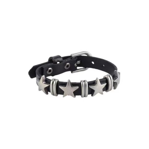 Cool Style Star Pu Leather Alloy Plating Women's Bracelets Necklace