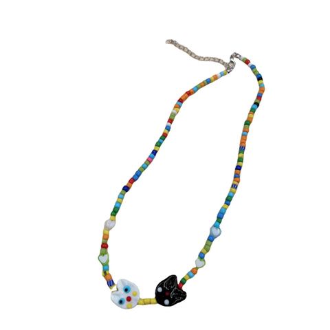 Cute Simple Style Cat Alloy Resin Seed Bead Beaded Plating Women's Necklace