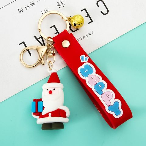 Cartoon Style Christmas Tree Snowman Resin Christmas Women's Keychain