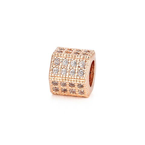 Simple Style Round Copper Plating Inlay Zircon Jewelry Accessories