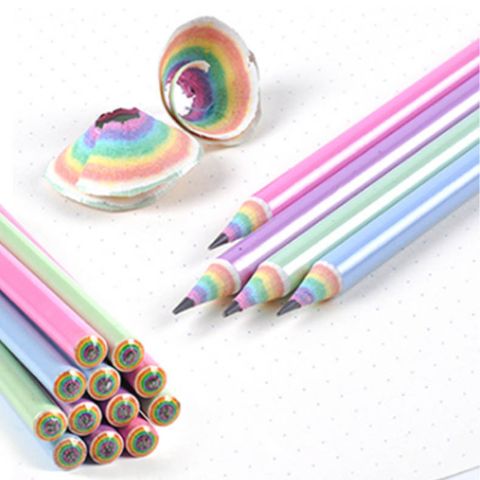 1 Set Color Block School Paper Simple Style Pencil