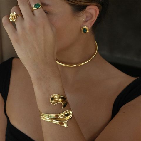 Ig Style Elegant Geometric Alloy Plating Gold Plated Silver Plated Women's Bangle