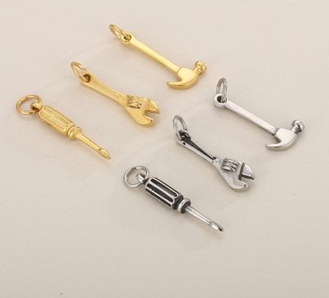 1 Piece Stainless Steel 18K Gold Plated Hammer