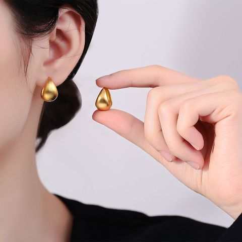1 Pair Simple Style Classic Style Solid Color Plating Copper Gold Plated Earrings