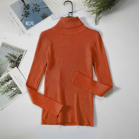 Women's Sweater Long Sleeve Sweaters & Cardigans Casual Solid Color