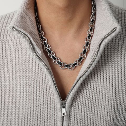 Hip-hop Geometric Titanium Steel Plating Bracelets Necklace