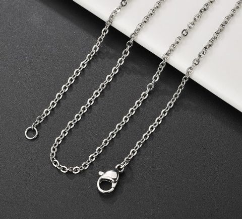 Simple Style Solid Color Stainless Steel Plating Unisex Necklace 1 Piece