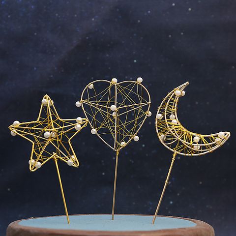 Birthday Pentagram Moon Heart Shape Metal Party Cake Decorating Supplies 1 Piece