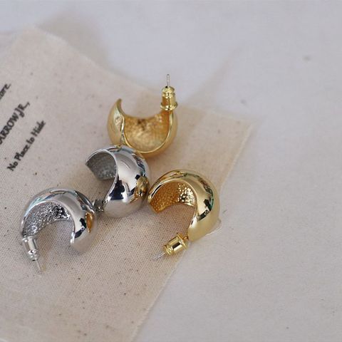 1 Pair Fashion C Shape Plating Brass Ear Studs