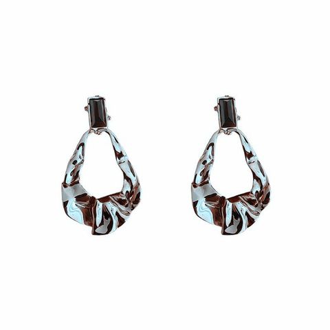 1 Pair Fashion Water Droplets Metal Plating Women's Drop Earrings